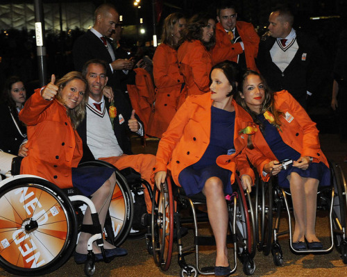 Orange wheelie girls two paras and and an amputees from the Netherlands