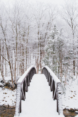 avenuesofinspiration:  Snowy Bridge | Photographer