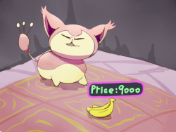 boke-chan: skitty not like the banana