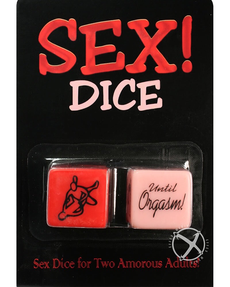 Sex dice for two amorous adults! Begin by one of you rolling the dice. The red die