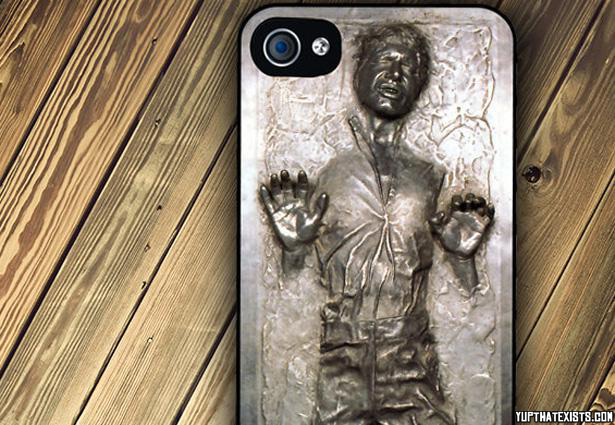 yup-that-exists:  Han Solo Frozen in Carbonite iPhone Case The Star Wars saga wouldn’t
