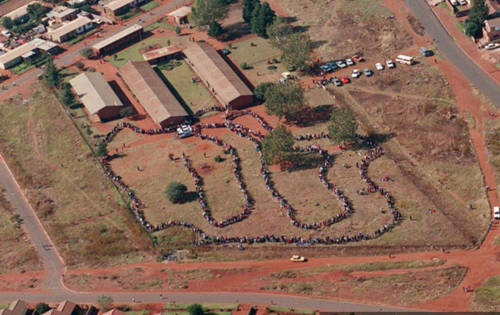 Lines at the polls during South Africa’s first democratic election, April 27, 1994.