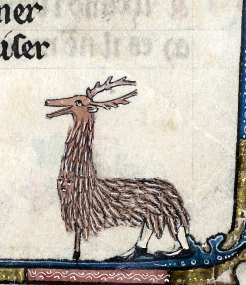 discardingimages:deer costumeRoman d’Alexandre, Flanders 1338-1344Bodleian Library, MS. Bodl. 264, f