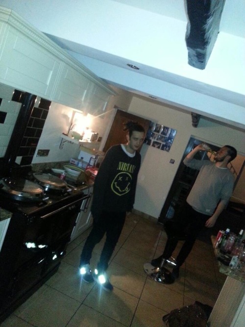 healydanes:  Matty blindin the haters with his light up sketchers feat. Ross gettin hydrated