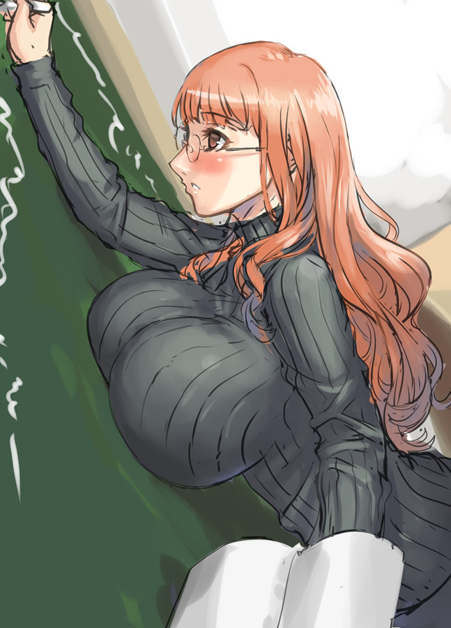 boobgrowth:  “These new boobs really get in the way of my teaching… I wonder