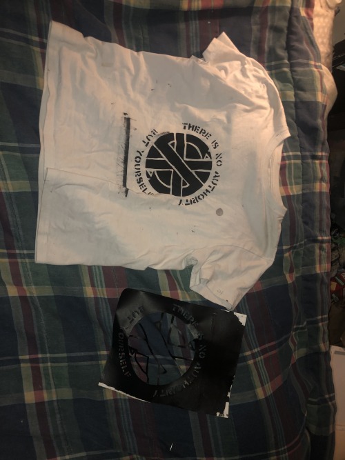 Crass Shirt I Made, First Time Screen Printing Was A Success