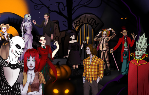 wonderryuta:AN EPICNESS COLLABORATION from VTM ASK, and this year’s theme is Universe of Tim Burton!