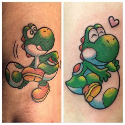 th-ink-inspiration:  Yoshi tattoos my sister