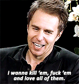 theworldofcinema:  Favourite People: Sam Rockwell↳ “I have no skills. There’s absolutely nothing I know how to do. So I’d be fucked otherwise. I’m very fortunate to be an actor. I know I’m very lucky to be doing this.” 