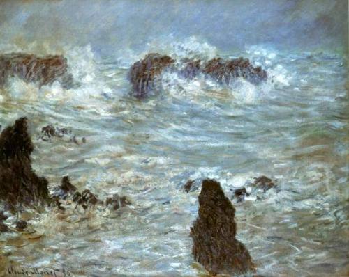 Storm off the Belle Ile Coast ,  Claude Monet  1886 Impressionism