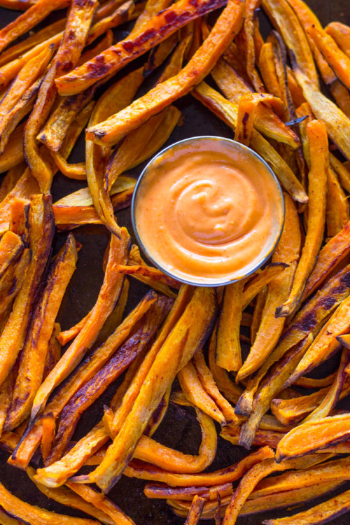 hoardingrecipes:  Baked Sweet Potato Fries