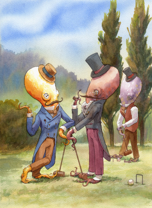 itsallblogtome: apolonisaphrodisia: Watercolour on cotton paper by Krista Brennan @cephalopodlover
