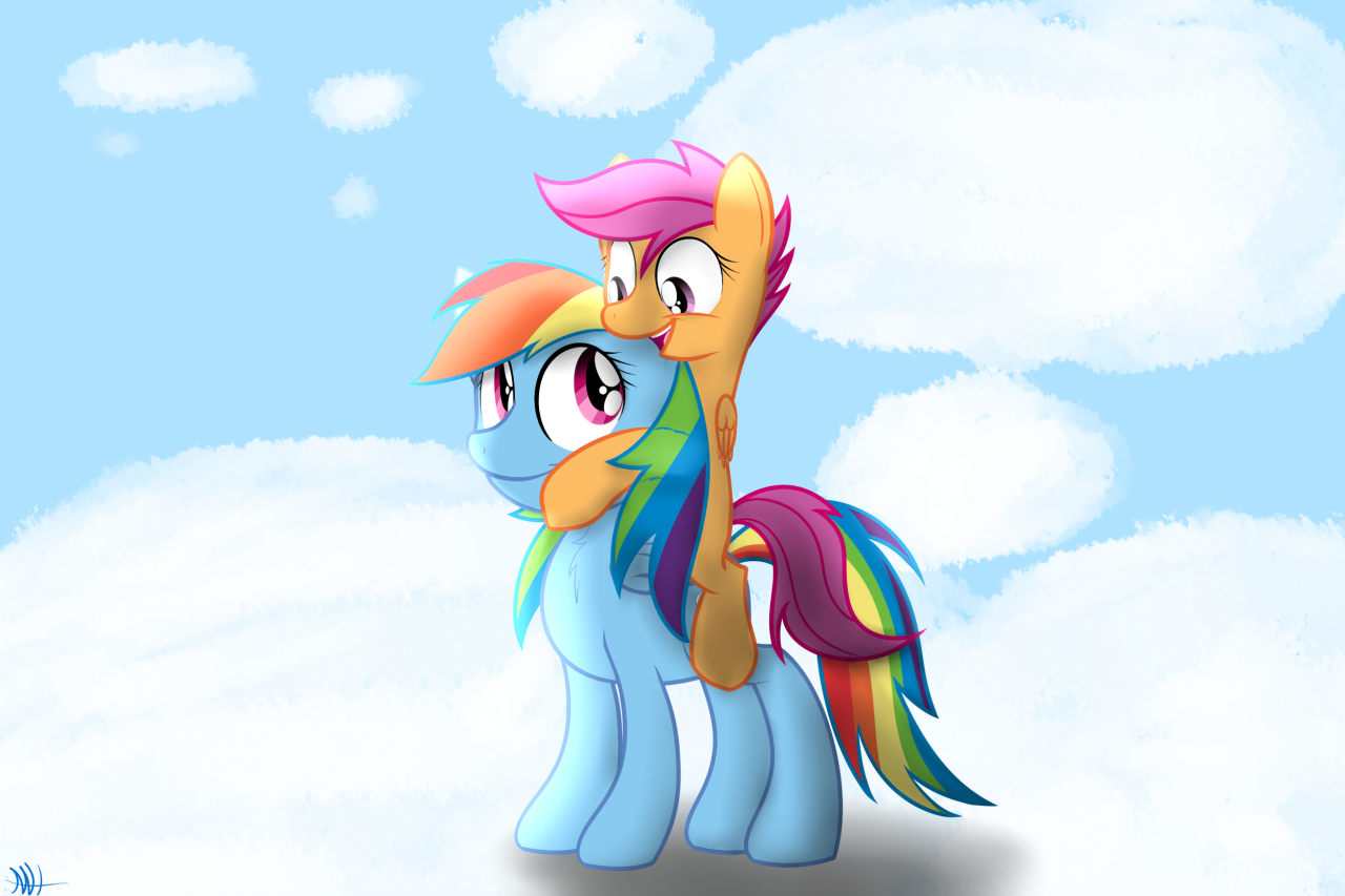 austins-world-of-more:  Dash n’ Scoots/Big Sister  Eeeee~! ^-^