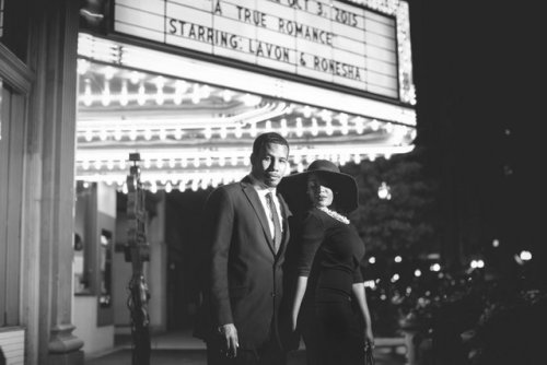 singlebride:  Check out today’s super chic, vintage inspired real engagement shot by Seriously Sabrina Photography ! See more from their e-session here: http://www.blackbride.com/2014/12/23/real-engagements-kentucky-ronesha-lavon/ 