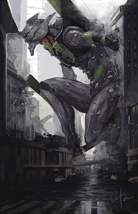 lospaziobianco:  1) Dylan Dog by Davide De Cubellis   via 2) Batman by James Kei   via 3) Spider-Man Vs. Hobgoblin by Charles Vess   via 4) Ghost in the Shell Online by Hawooe Hahn 5) Punisher by Marco Checchetto 6) Evangelion - EVA Unit 01 by Vian