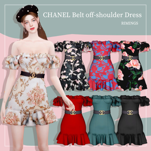 [RIMINGS] CHANEL Belt off-shoulder Dress ( Early... - RIMINGS