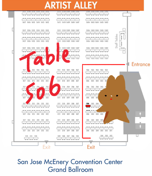 Hello! I will be at Fanime table 506 this weekend! I hope everything arrives safely LOL ; u;