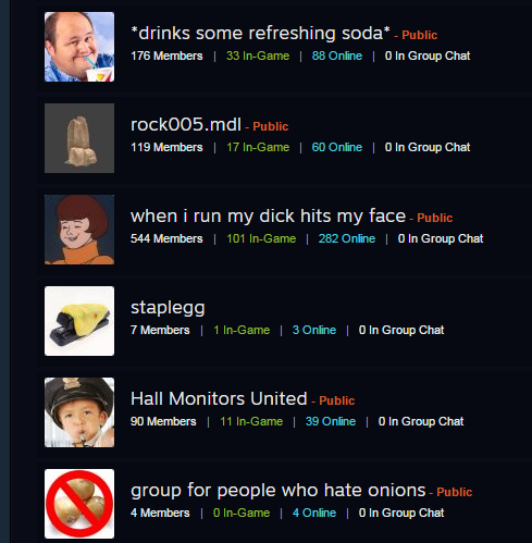 shitpeoplesayintf2:  steam groups are a way for users to bond together over their