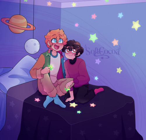 First day of hanakou week! :D the prompt was stars/space and I went with both but in a …idk i