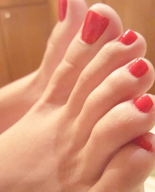 perfectfeetforyou:  👣 @pesdamari  👣Delicious Red Toes Up Close And Personal !!! Perfect Feet For You  #Feet, #Toes, #Barefoot, #Soles, #FootFetish, #FeetFetish, #SoftSoles, #FootFetishNation, #FootFetishGroup, #SexyFeet, #SexyFeetAndToes, #LoveMyFeet,