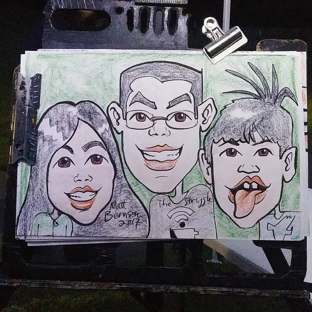 At Fellsmere Pond doing caricatures!  Come down and check out the lantern walk. #artistsontumblr