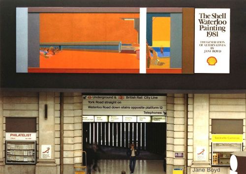 Shell Waterloo Painting - The Generation of Alternatives, by Jane Boyd, 1981, Waterloo Rail Station