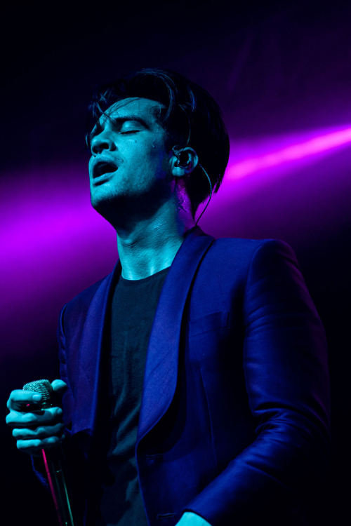 Brendon Urie of Panic! At The DiscoPerforms live on stage during a concert at Huxleys Neue Welt on N