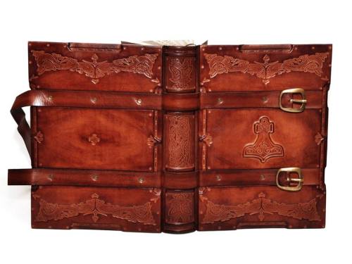 aidiosacademia: Handmade leather-bound journals by Dragos Man. I’ve recently interviewed him a