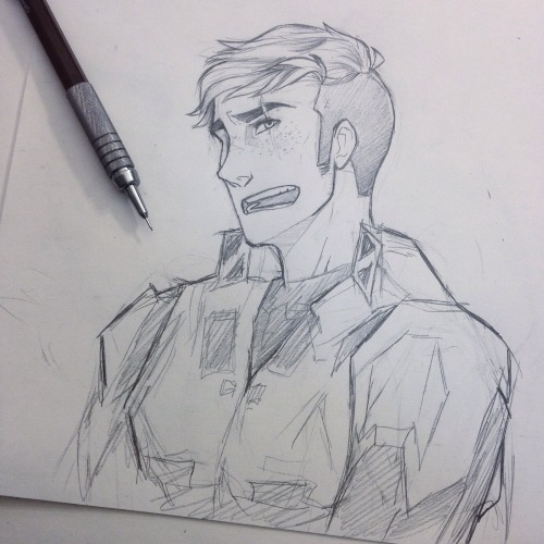 theawesomeawesome: I can’t stop drawing him. I just need to doodle this baby all the time. Als