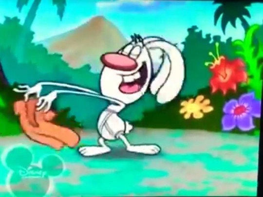 Mr. Whiskers take his clothes off after Brandy accidentally bends down to pick up