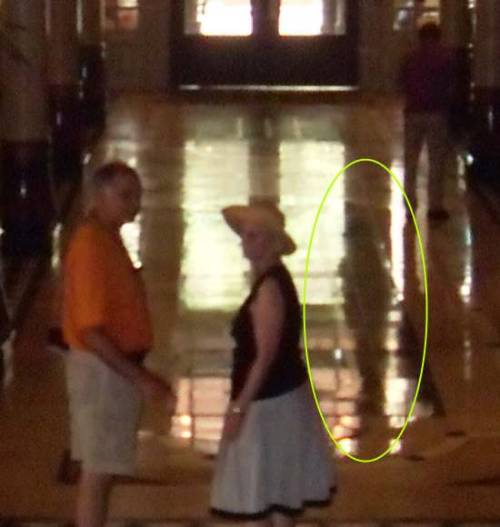 paranormaldaily:  The Driskell Hotel ghost. You can see the shadows of people in the first pic showing that it’s not the shadows of people, it’s something else.[x]