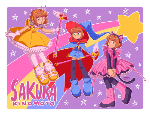 finally finished these!! i wanted to draw some of sakura’s costumes that i haven’t drawn