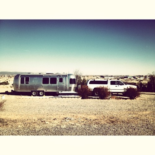 Our first stop. Santa Fe New Mexico. It’s a bit windy but we are organizing the #airstream tod
