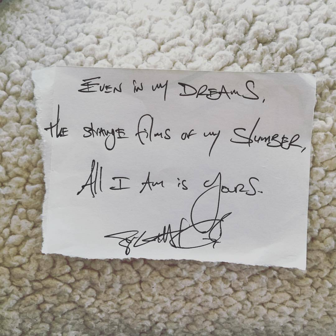 tylerknott:“Even in my dreams, the strange films of my slumber, all I am is