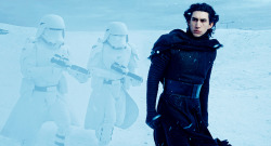 Kylo Ren, Poe Dameron, Rey, and J.J. Abrams