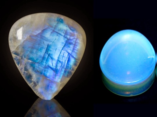 opalescent glass is not moonstone, pass it on