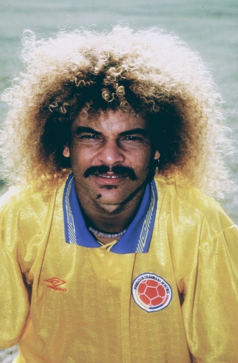 Carlos Valderrama, a creative playmaker, known for his great passing, technical skill, and elegance on the ball, he is regarded as one of the best Colombian and South American footballers of all time.