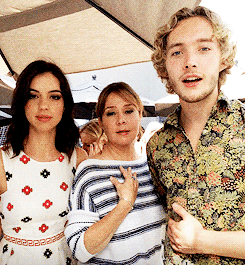 maliatale:The cast of Reign (Adelaide Kane, Toby Regbo, Megan Follows) + Adelaide’s brother at Enter