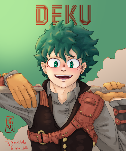  Steampunk Dynamite and Deku from MHA 293 colour spread, I’m glad the official hero name isn&r