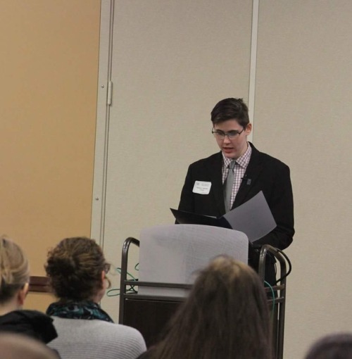 Some pictures of me at the undergrad history conference last month. I was on two panels, one on inte