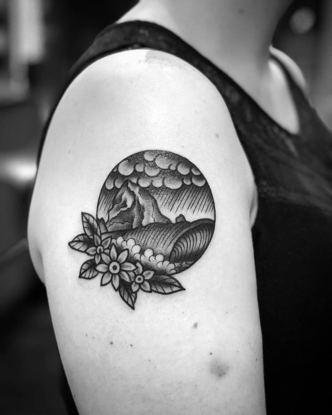 Haystack Rock Tattoo Autumn W changingseason  Rock tattoo New tattoos  Ink tattoo