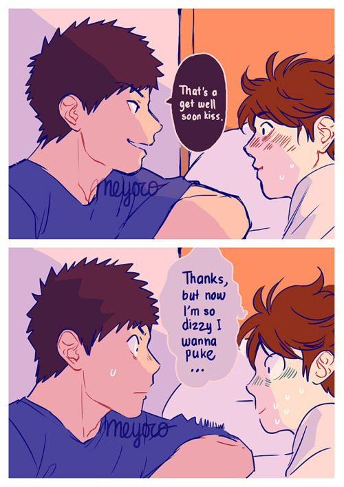 cousaten:  Sick and brooding Oikawa + husband material Iwa-chan is my JAM 