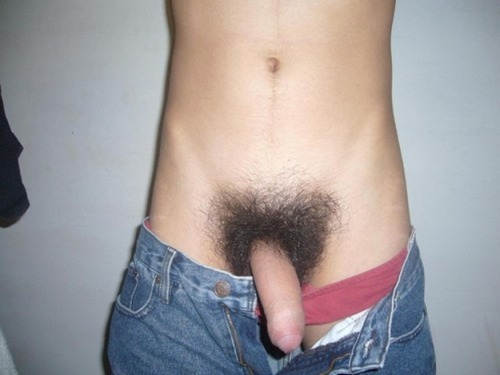 nudecamboys: Teen Boy Showing Off His Big Hairy Cock