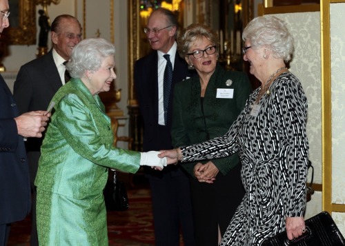 Queen Elizabeth II accompanied by Prince Philip, Duke of Edinburgh hosted the Winston Churchill Memo