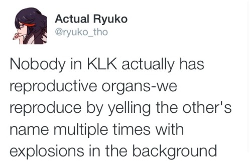 makaiwars:  This was overdue- Part 4 of tweets from the parody Ryuko twitter! +1 from a really great parody SenketsuPart 3