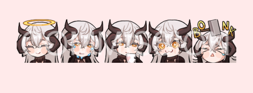 some emote comms~ ^_^[ my commissions are still open if you’re interested ! ]