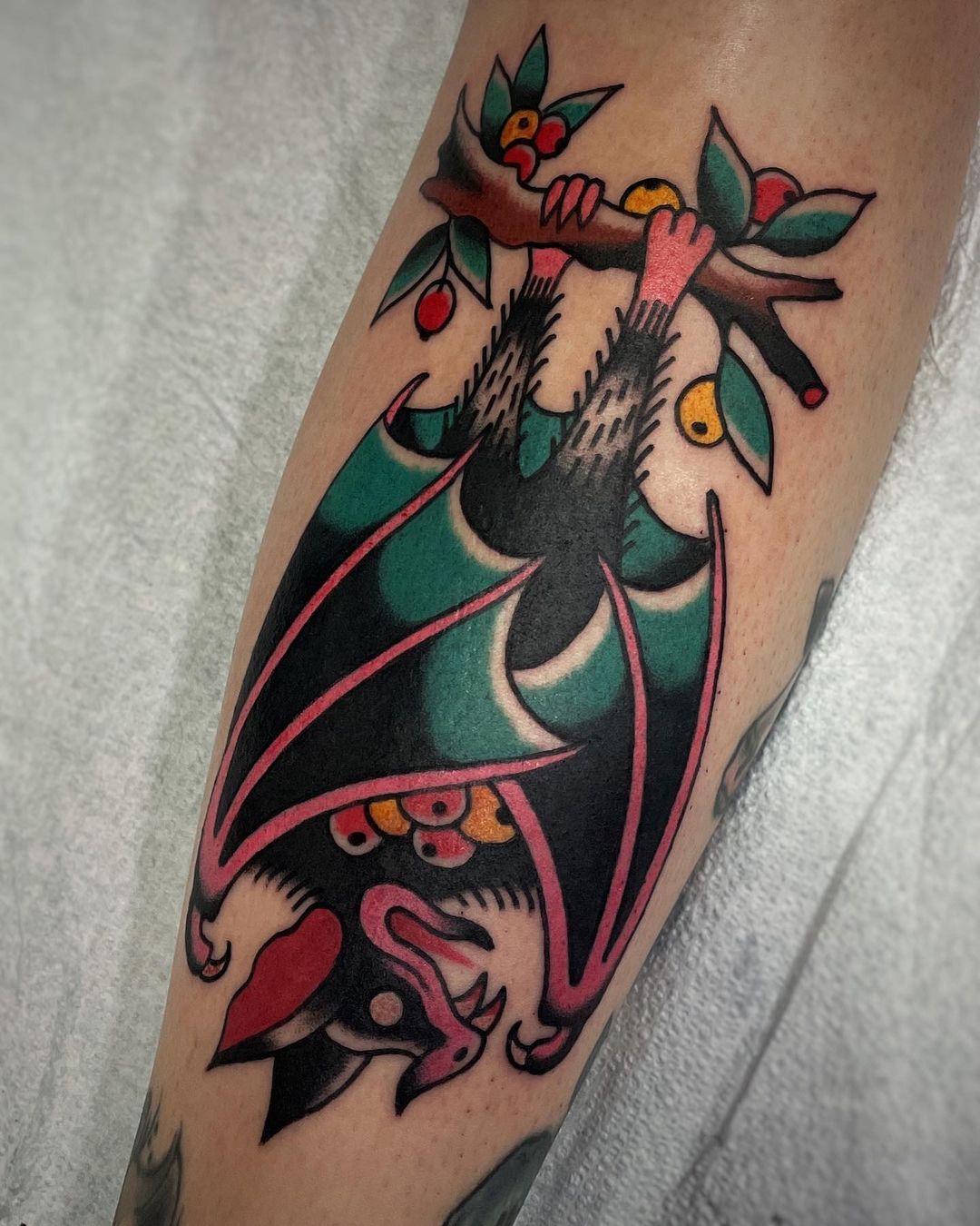 MagnumTattooSupplies on Twitter Nice fruit bat piece done using  magnumtattoosupplies by Alex Rowntree    battattoo fruitbat  fruitbattattoo neotraditional neotraditionaltattoo neotrad  ladytattooers femaletattooartist tattoos 