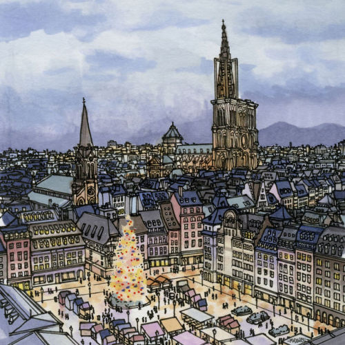 wordsnquotes:  culturenlifestyle: Beauty of Scenic European Cities  Encapsulated in Modern Illustrations Freelance illustrator from Sydney, Maxwell Tilse takes his art supplies with him each time he plans to travel, documenting his travel diaries through