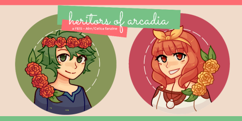 southrobin: Young Celica and Alm buttons done for the Celicalm zine!