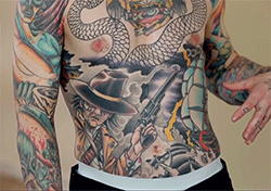 theblackparaid:  Andy Hurley’s tattoos for Tattoo Magazine (1/3) 